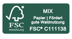 Étiquette FSC Mix originale : Papier, favorise une bonne gestion forestière, FSC C111138