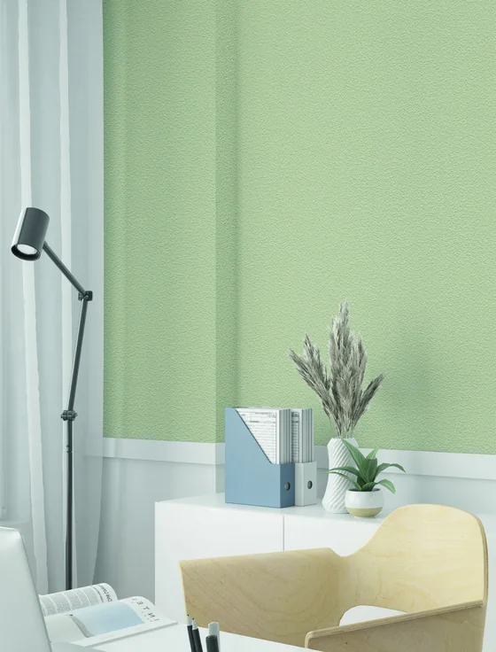 Terra dans un vert doux dans un bureau lumineux